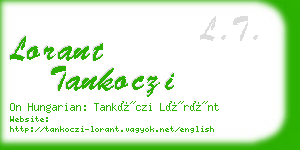 lorant tankoczi business card